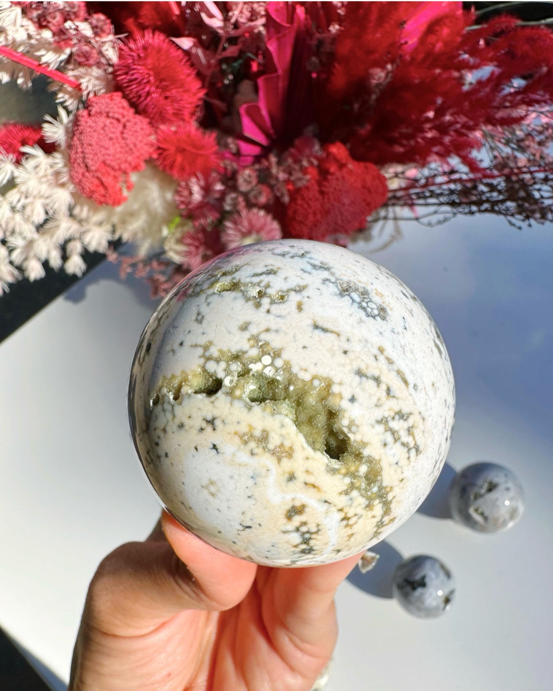 Ocean Jasper Sphere - Baltic Mermaid