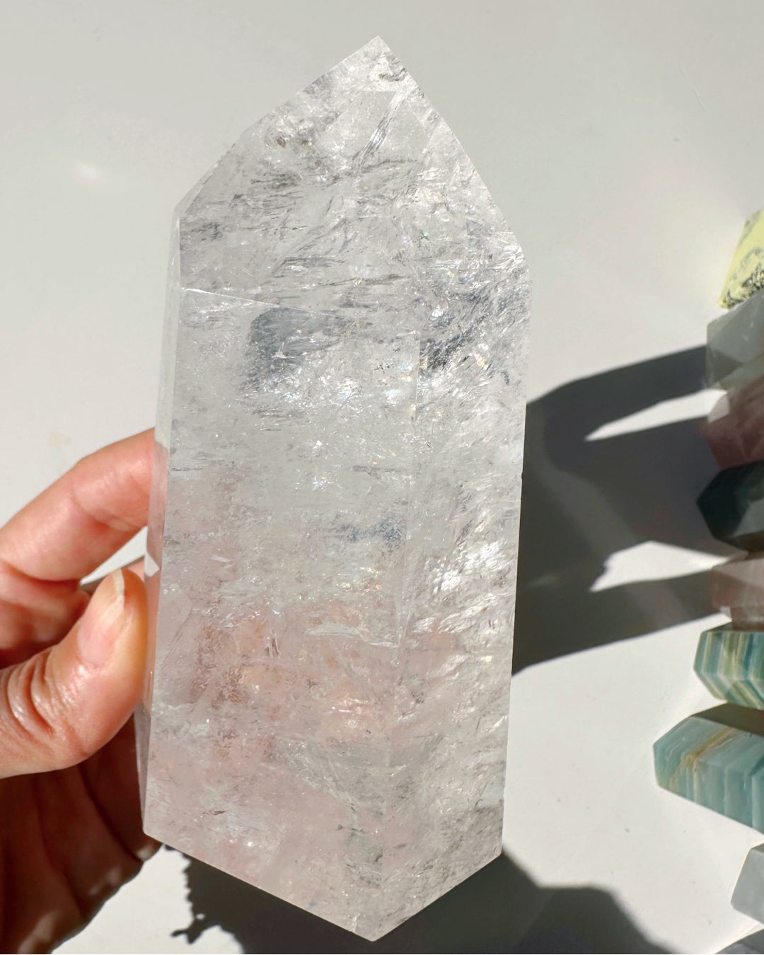 Clear Quartz Tower - Baltic Mermaid