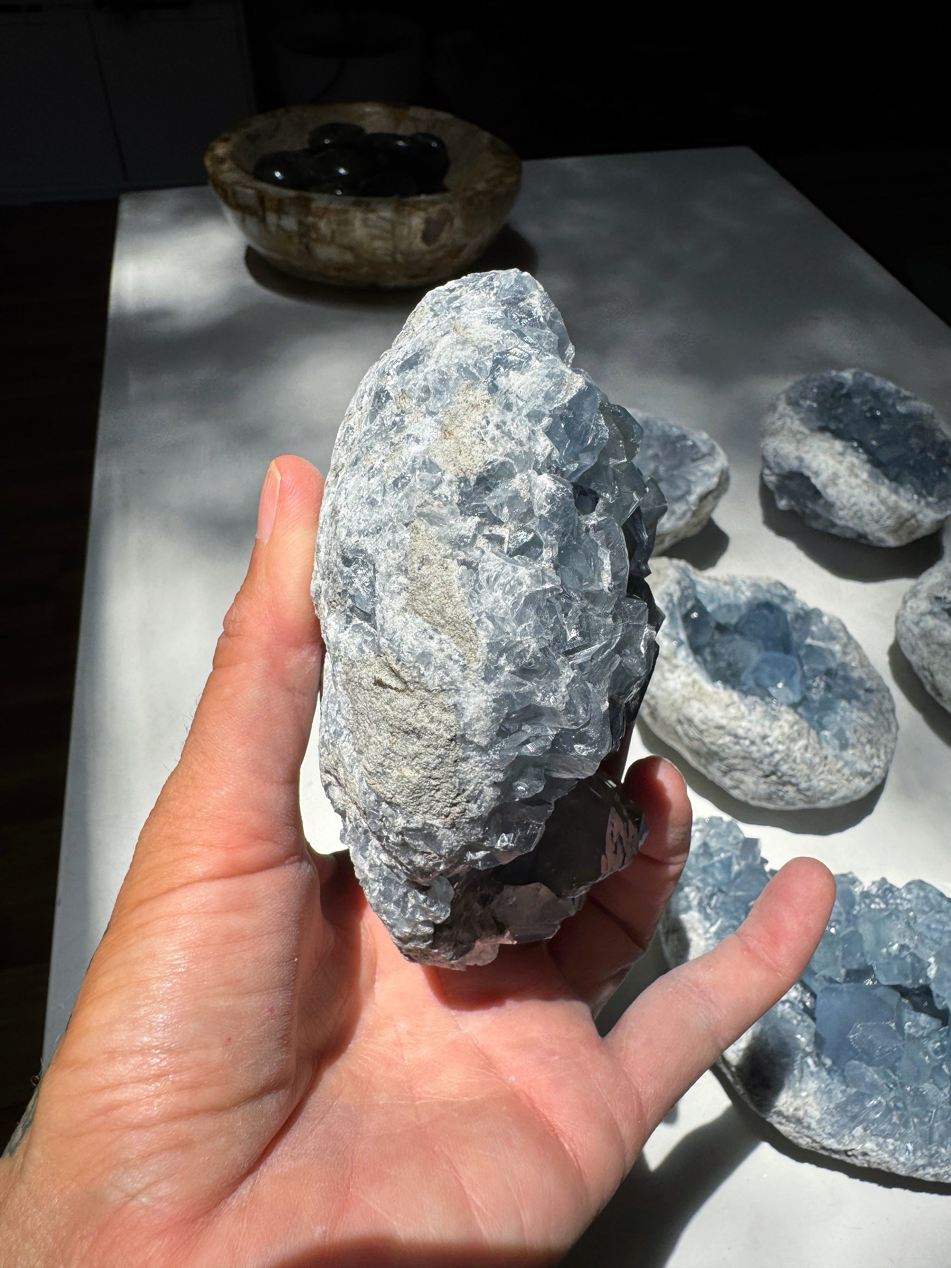 Celestite Cluster Baltic Mermaid