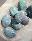 Ruby in Fuchsite with Blue Kyanite Palm Stones