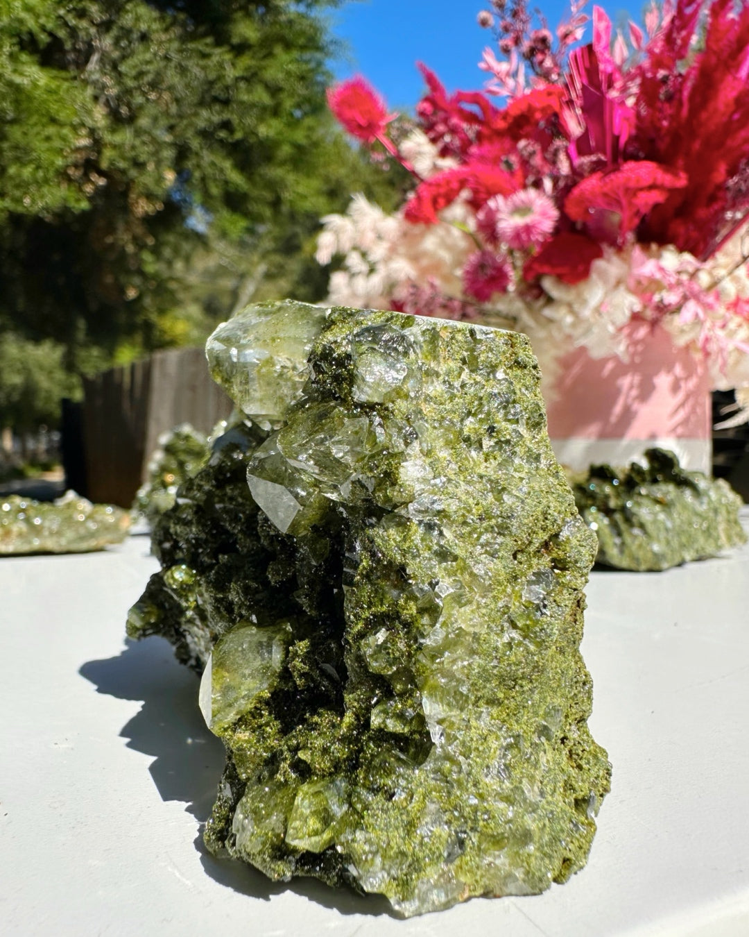 Epidote Quartz Cluster - Baltic Mermaid