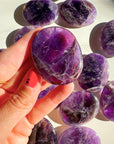 Amethyst Flat Palm Stones