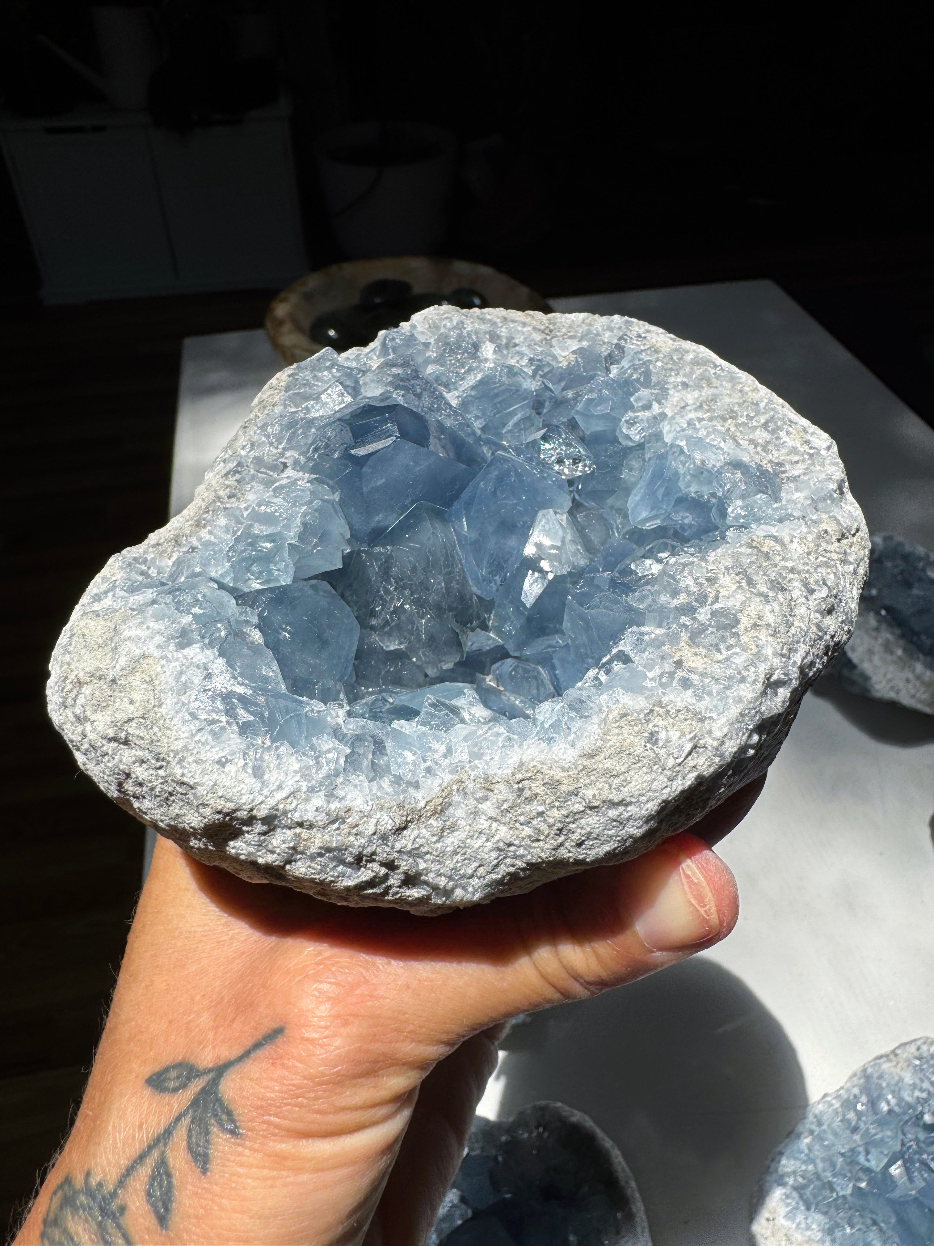 Celestite Cluster Baltic Mermaid