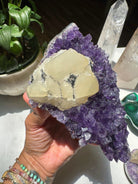 Amethyst Cluster w/ Druzy Calcite from Uruguay Baltic Mermaid