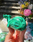 Hand Carved Malachite Whale