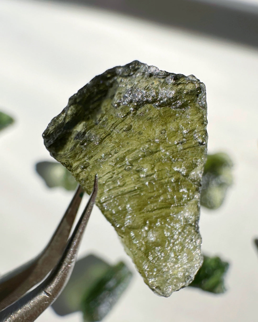 Chlum Moldavite w/ Rainbow 