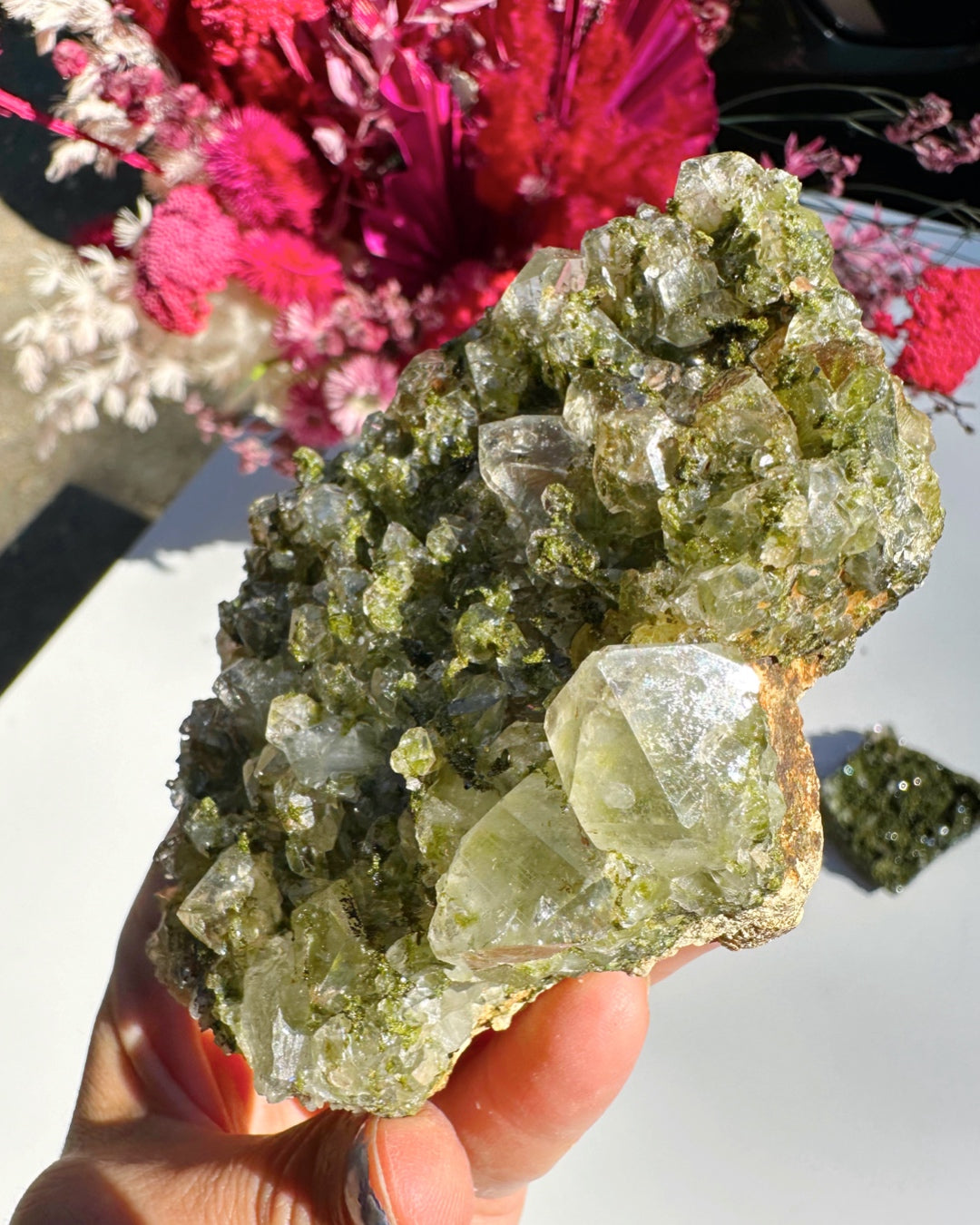 Epidote Quartz Cluster