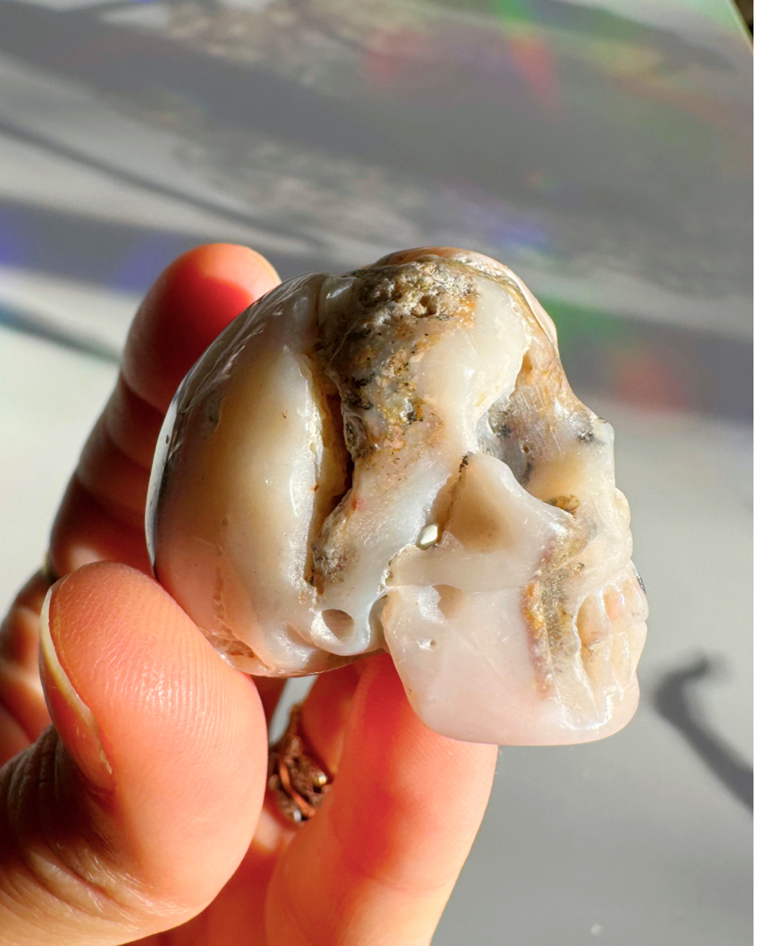 Pink Opal Skull