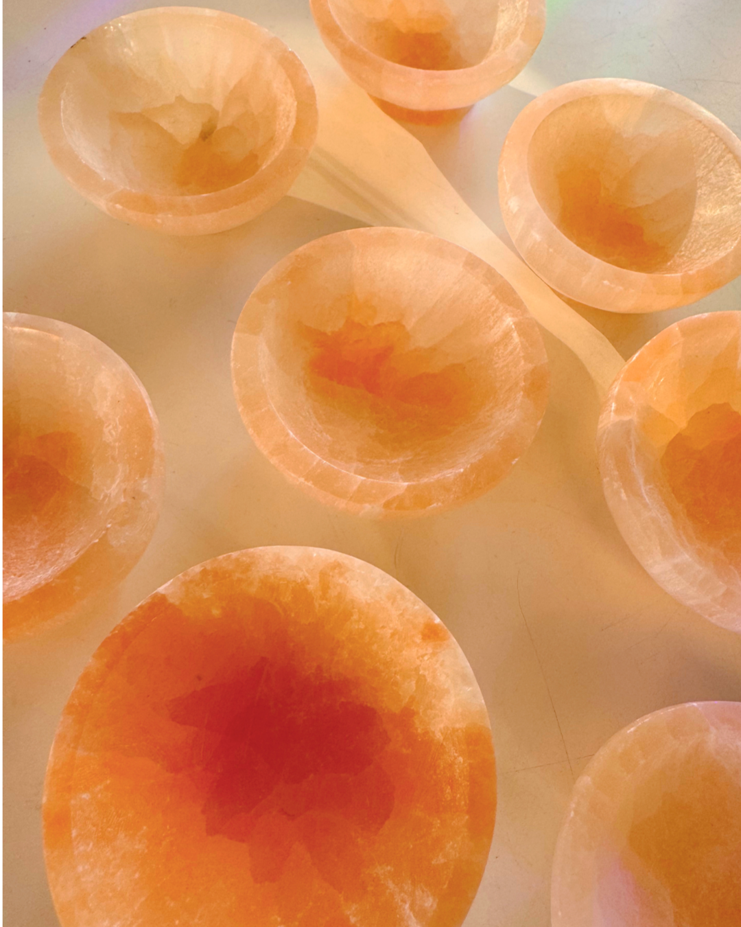 Peach Selenite Lil Bowls - Baltic Mermaid