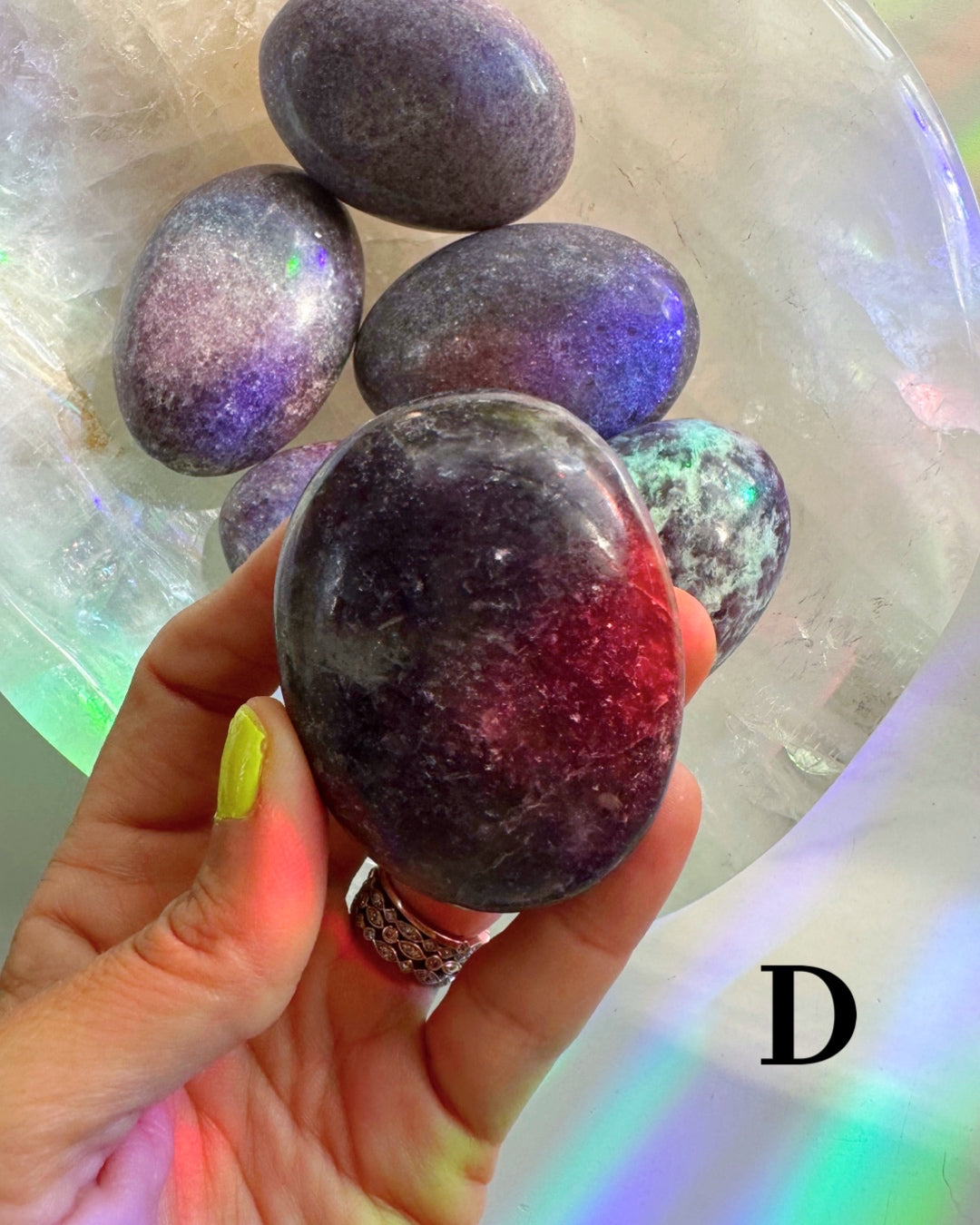 Lepidolite Palm Stones - Baltic Mermaid