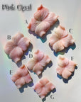 Carved Pink Opal Flowers