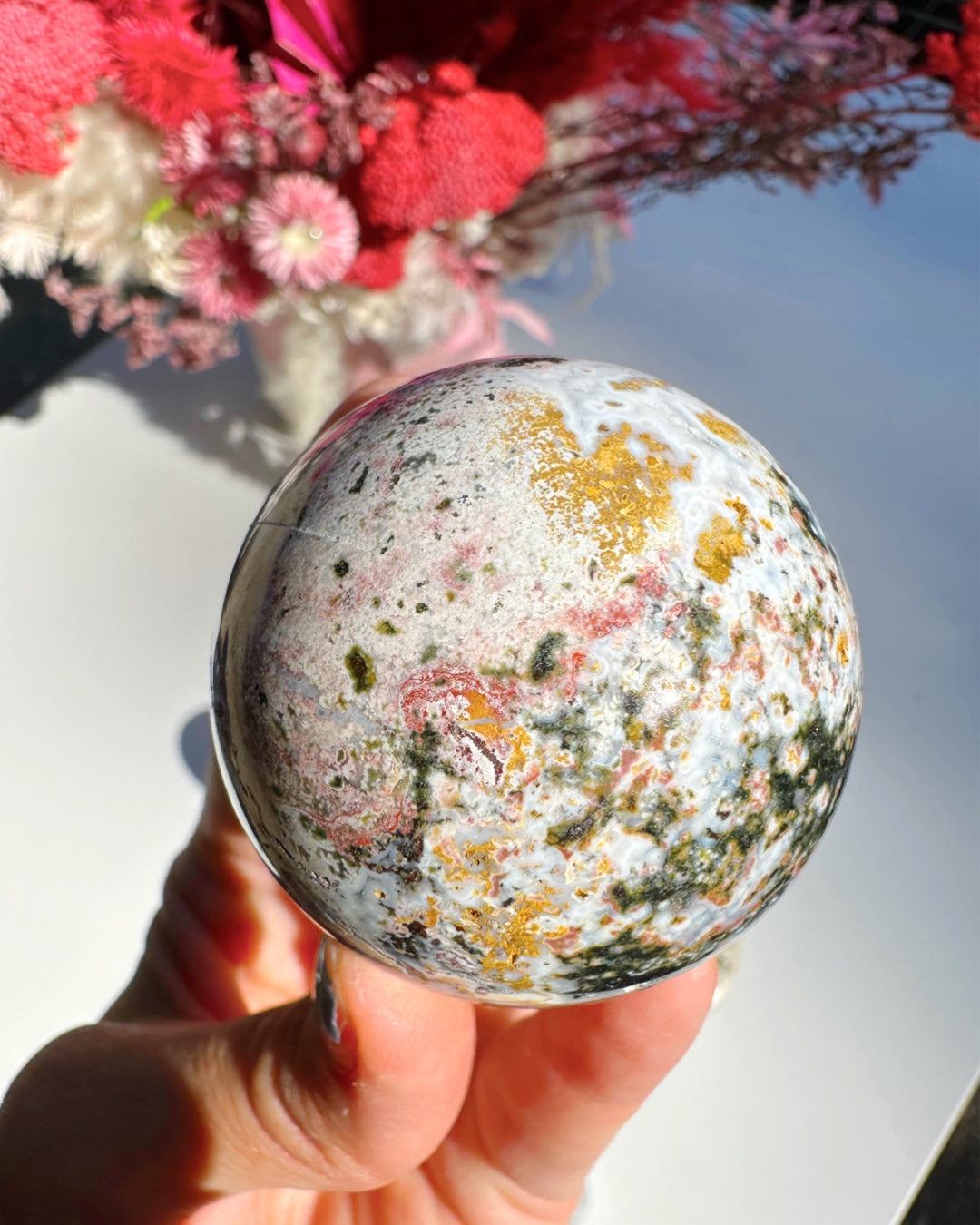 Ocean Jasper Sphere - Baltic Mermaid