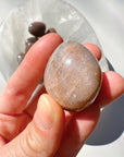 Sunstone & Peach Moonstone Palm Stone - E