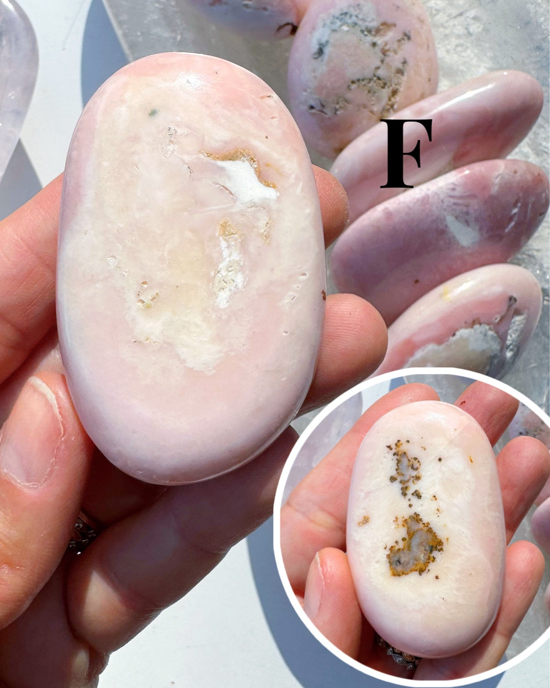 Pink Opal Palm Stones