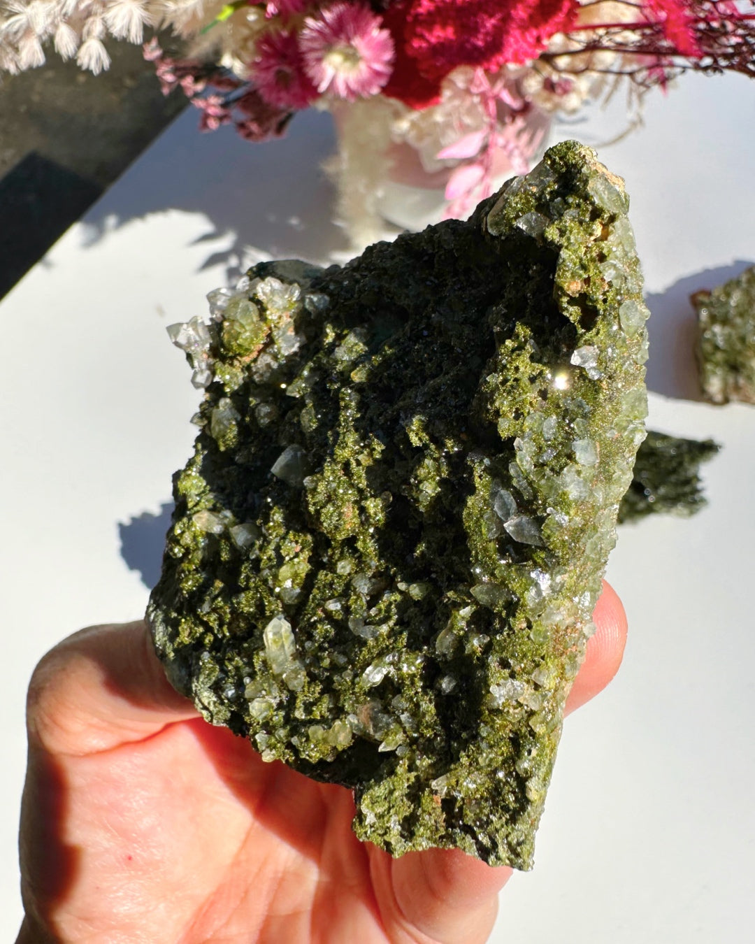 Epidote Quartz Cluster