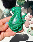 Hand Carved Malachite Frog