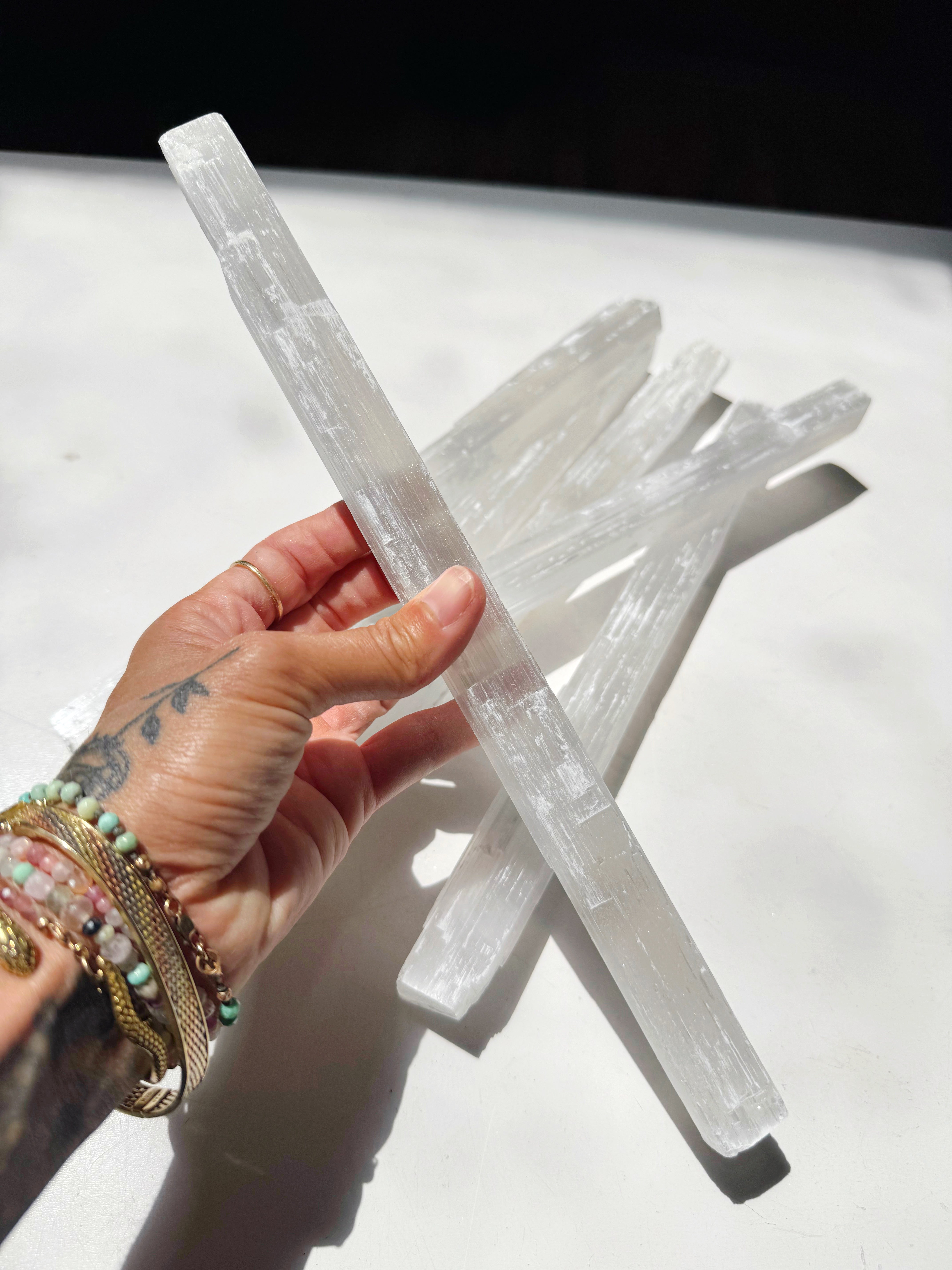 Selenite Wand - Large Baltic Mermaid
