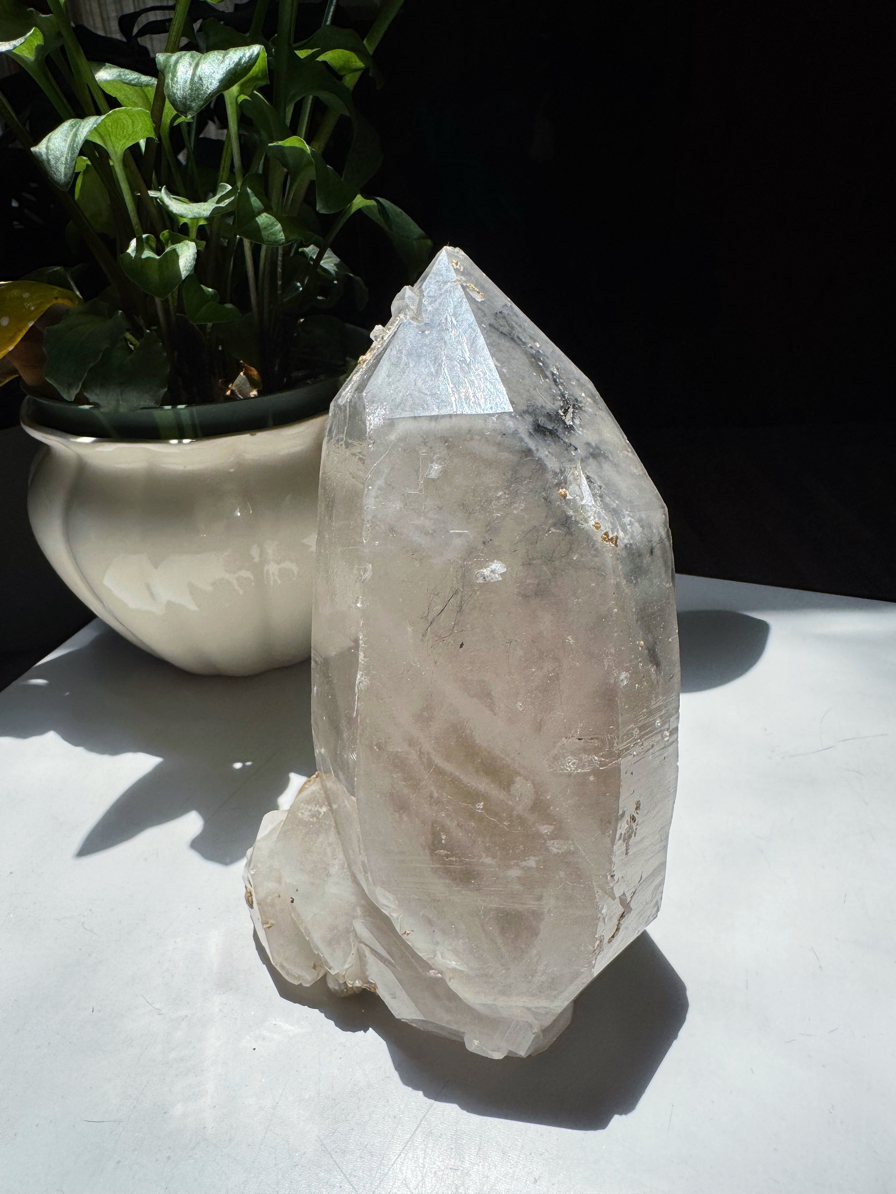 Large Double Terminated Quartz Point w/ Inclusions from Brazil Baltic Mermaid