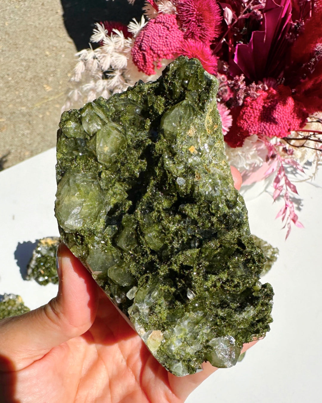 Epidote Quartz Cluster