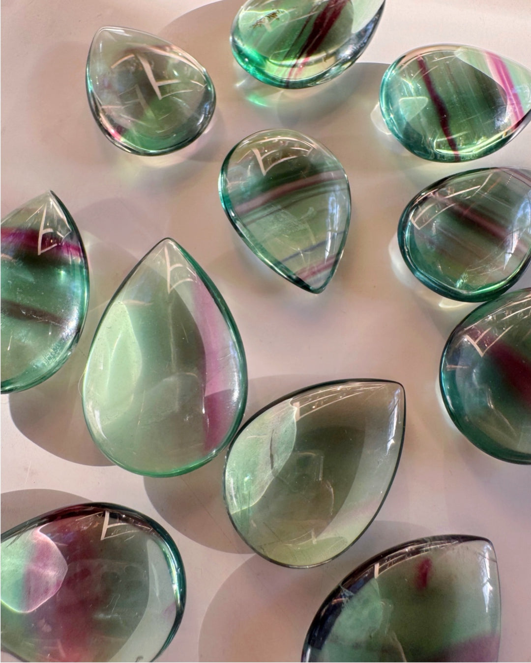 Fluorite Teardrop/Pear Shape - Old Stock - AAA