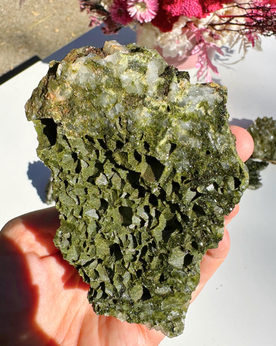 Epidote Quartz Cluster