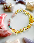 “Wish” Baltic Amber & Gemstone Bracelet