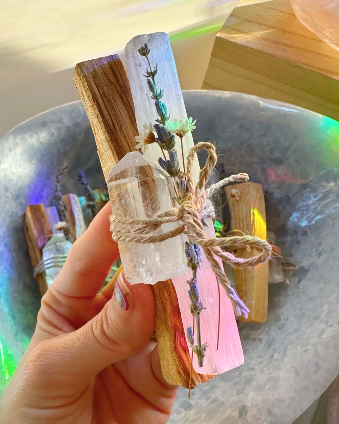 Palo Santo, Quartz & Selenite Bundle - Baltic Mermaid