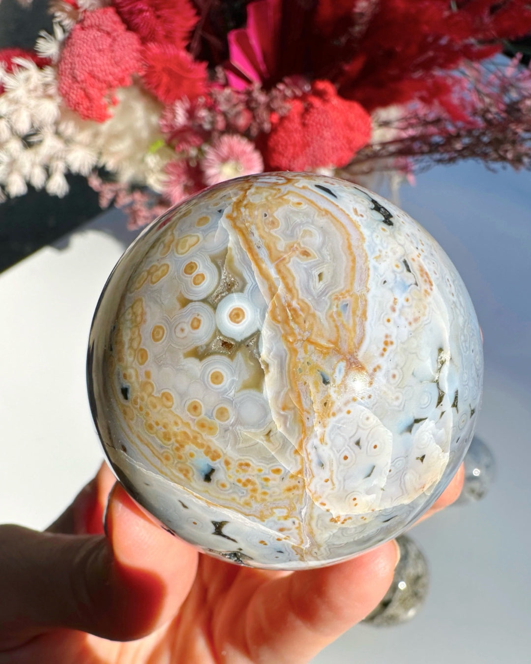 Ocean Jasper Sphere - Baltic Mermaid