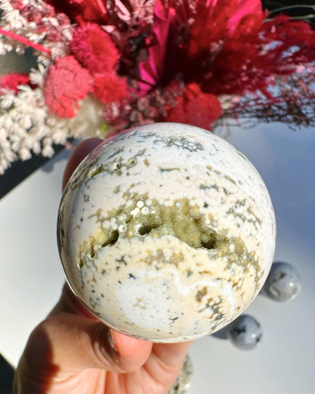 Ocean Jasper Sphere - Baltic Mermaid