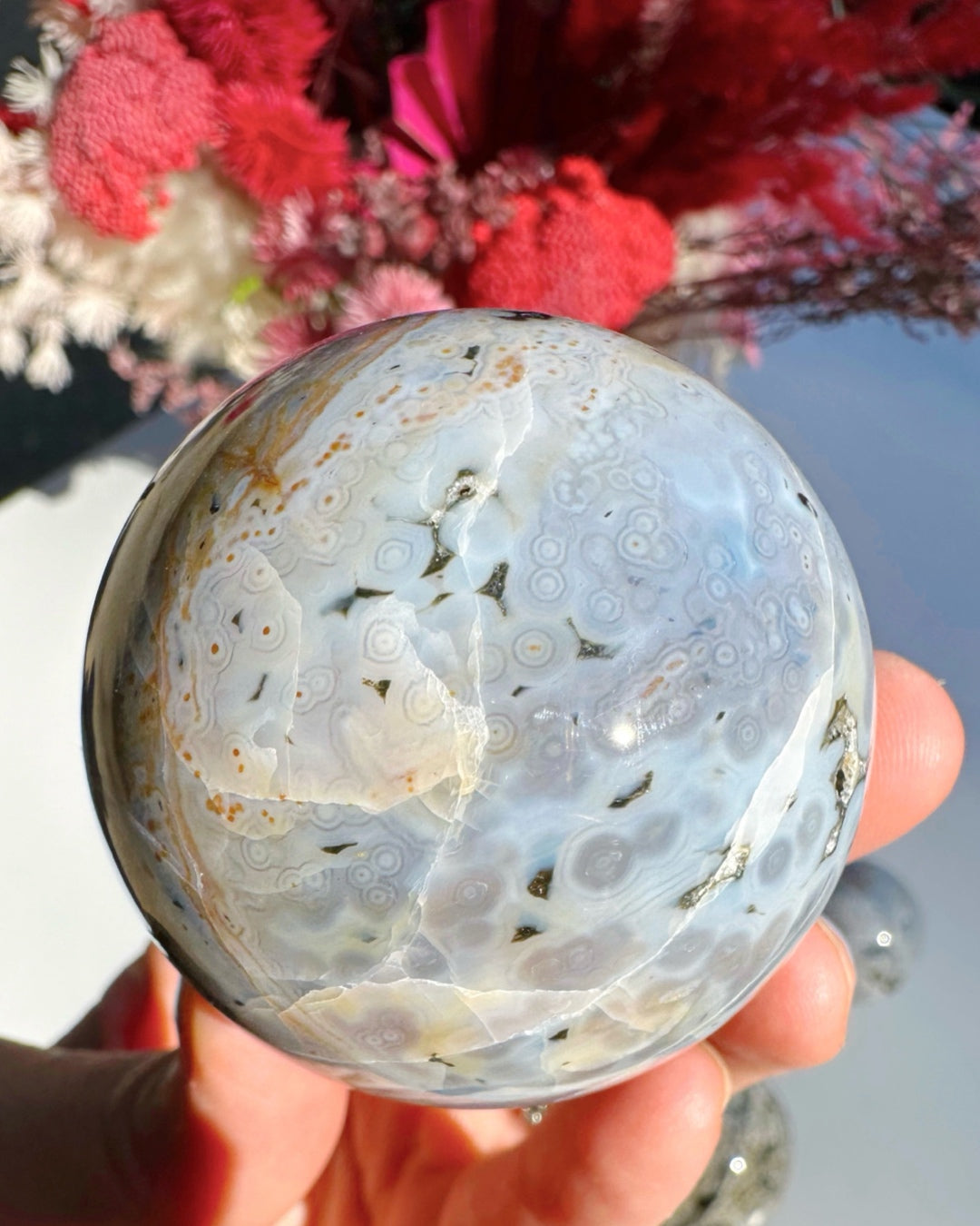 Ocean Jasper Sphere - Baltic Mermaid