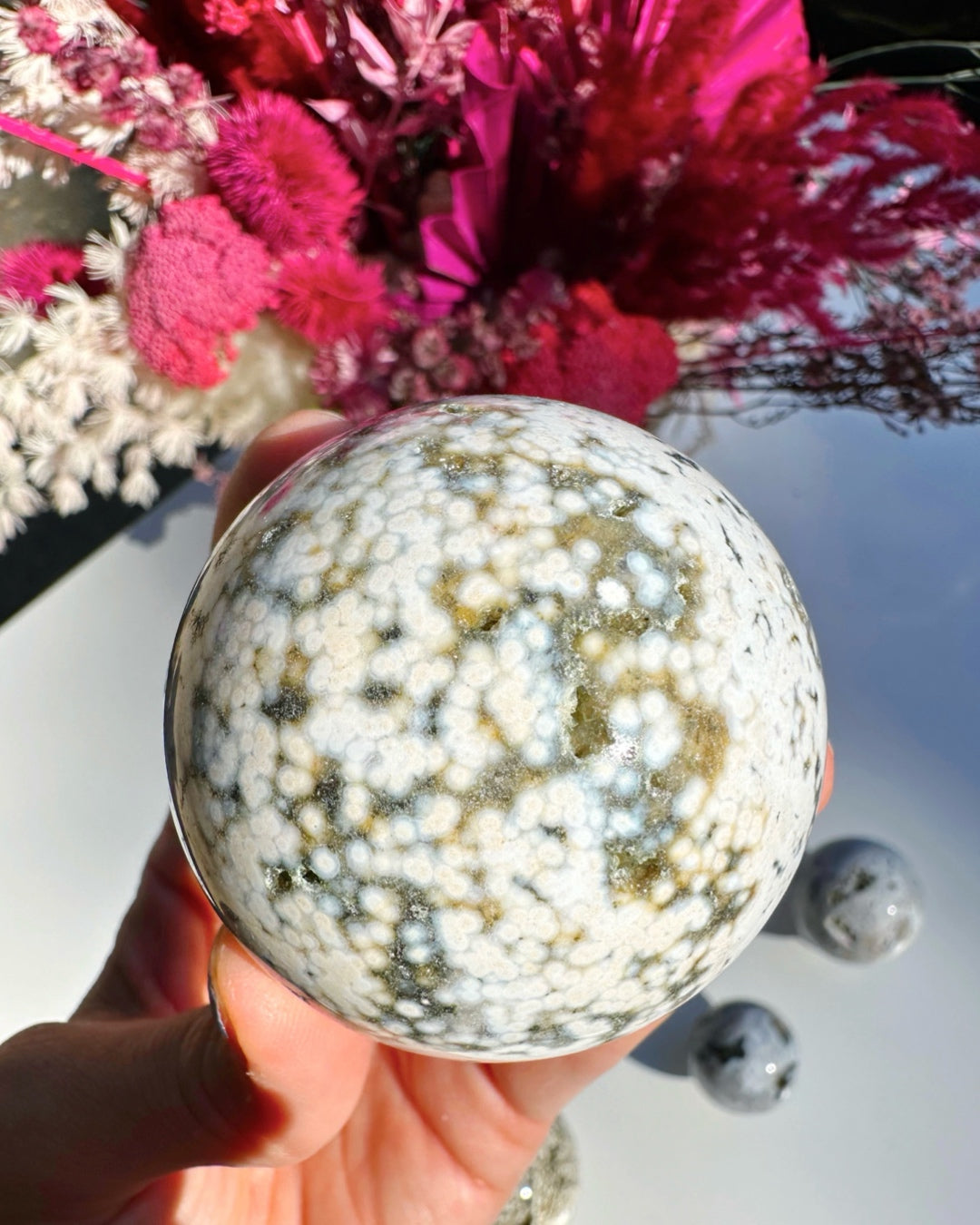 Ocean Jasper Sphere - Baltic Mermaid