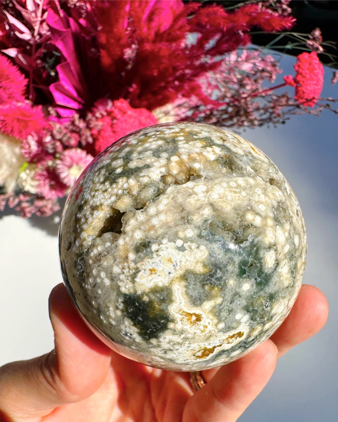 Ocean Jasper Sphere - Baltic Mermaid