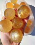 Honey Optic Calcite Spheres - AAA