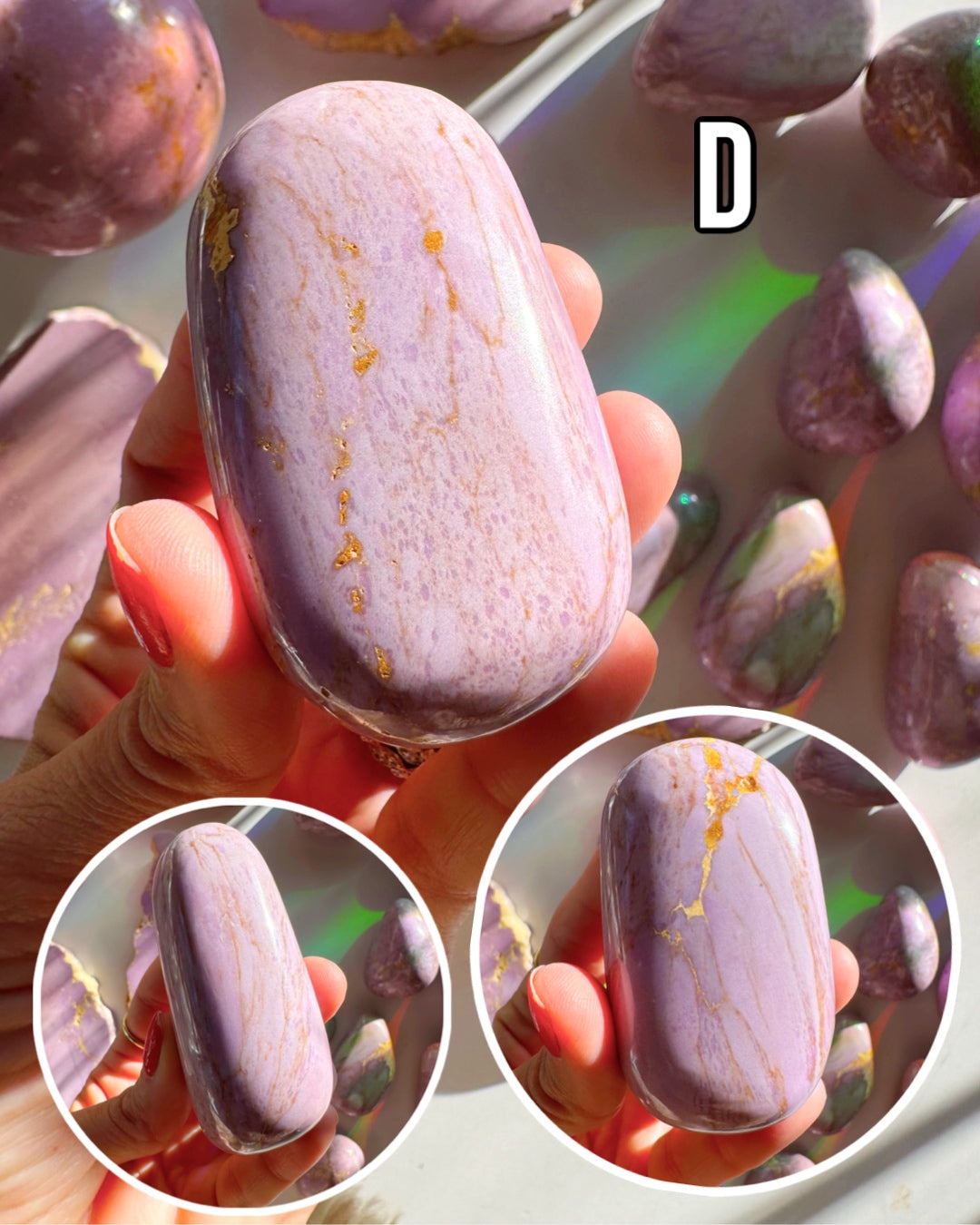 Phosphosiderite Palm Stones - AAA - Baltic Mermaid