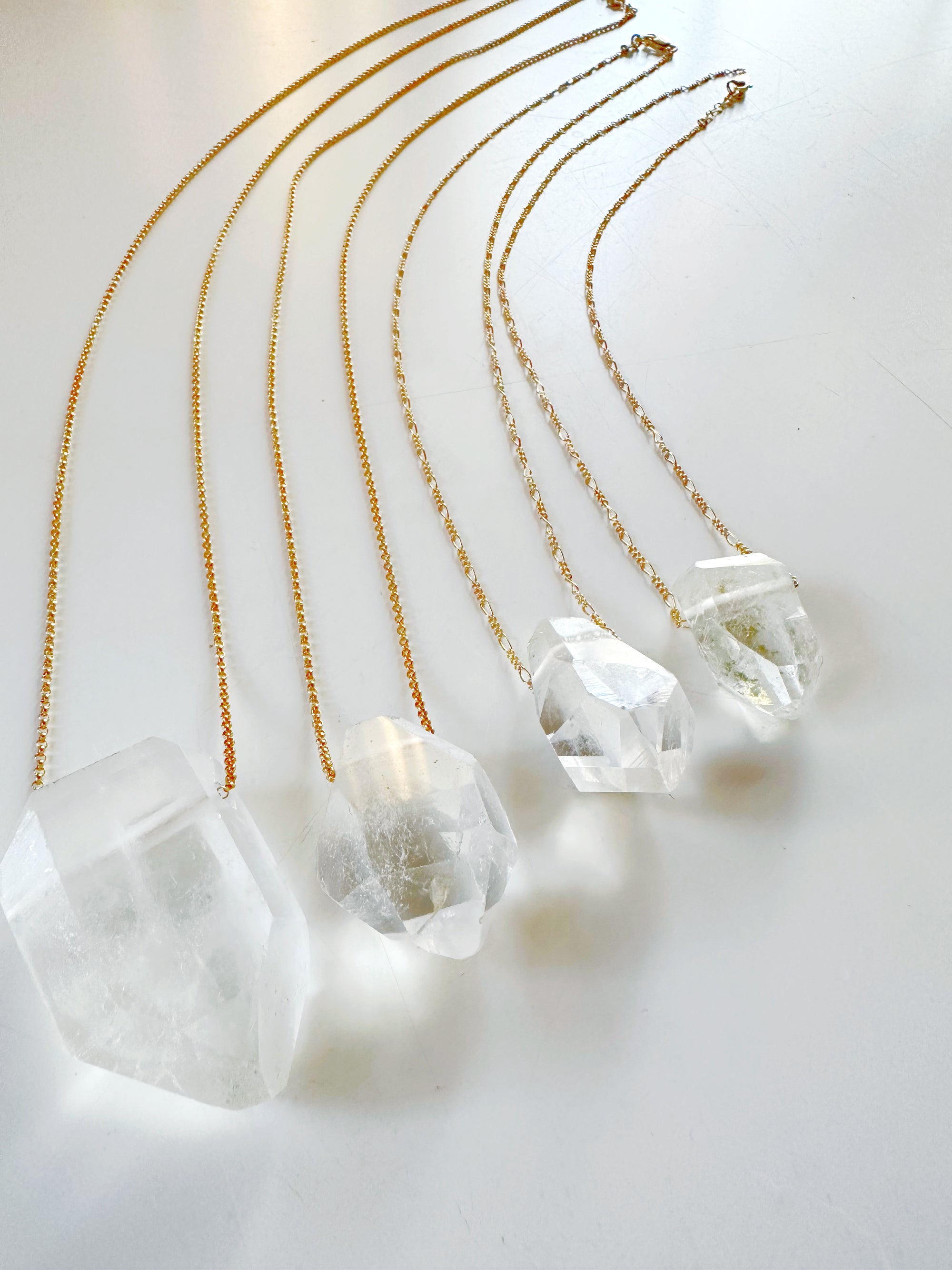 Quartz Point &amp; 14k Gold Filled Necklace