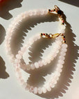 Rose Quartz Gemstone Candy Bracelet