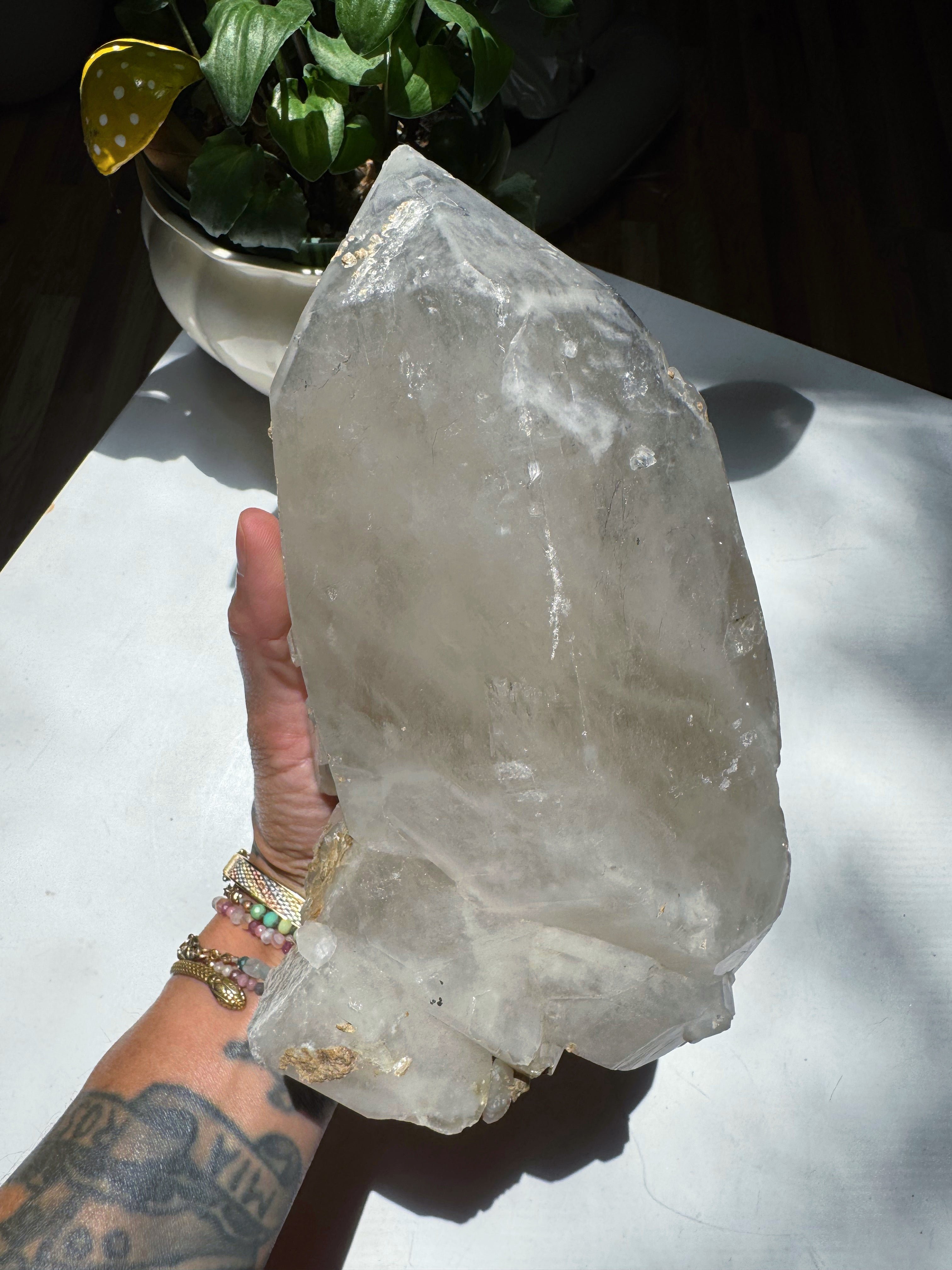 Large Double Terminated Quartz Point w/ Inclusions from Brazil Baltic Mermaid