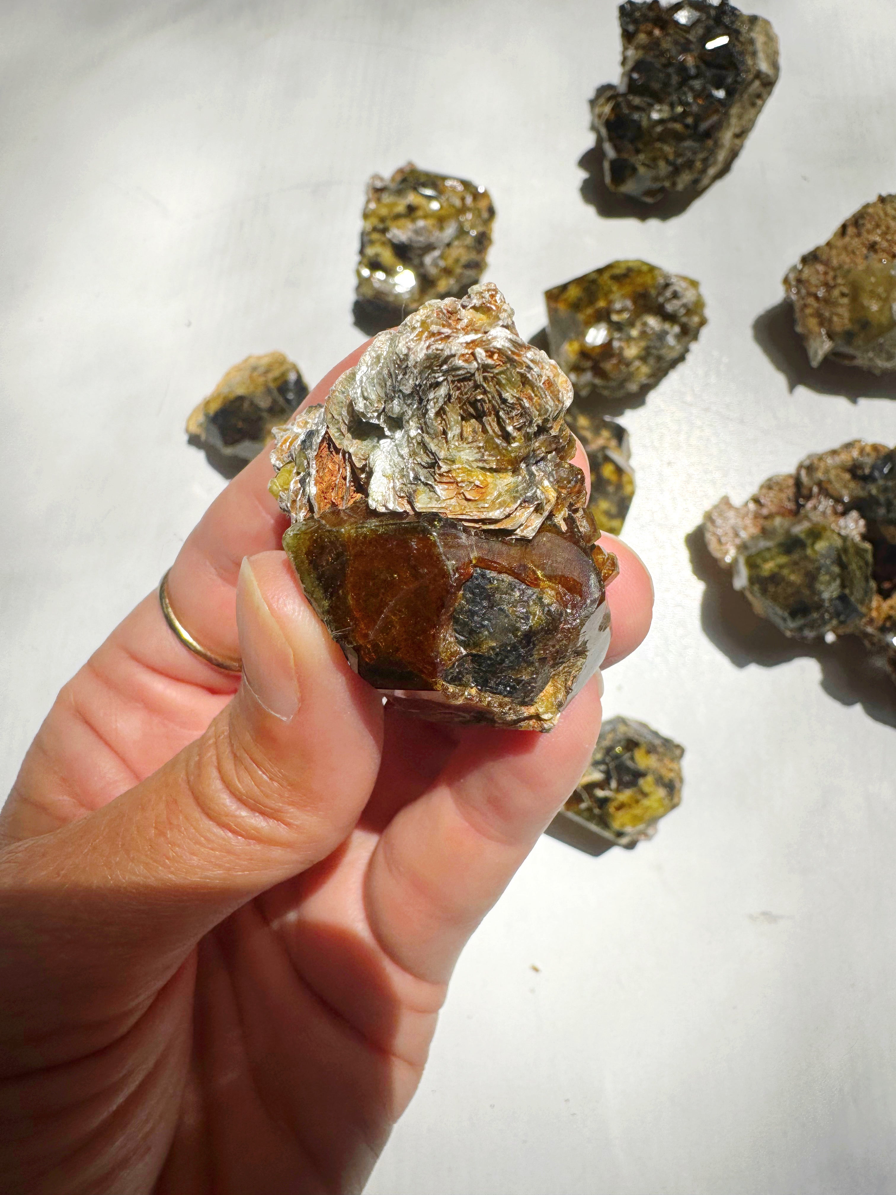 Rare Mali Green Grossular Andradite Garnet w/ Clinochlore AAA Quality Baltic Mermaid