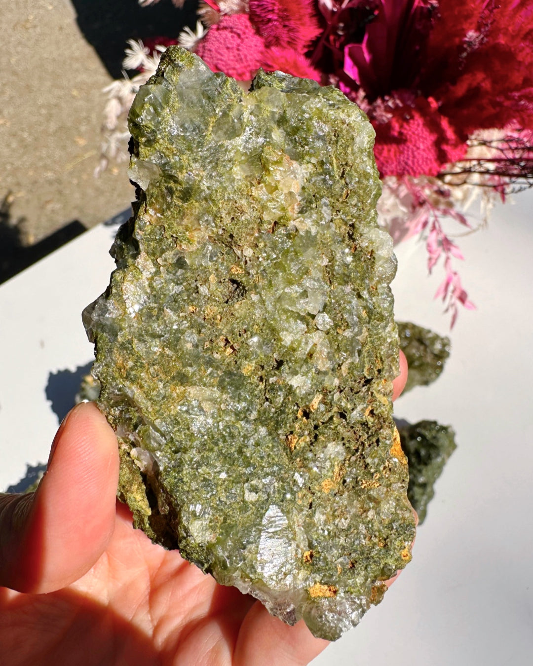 Epidote Quartz Cluster