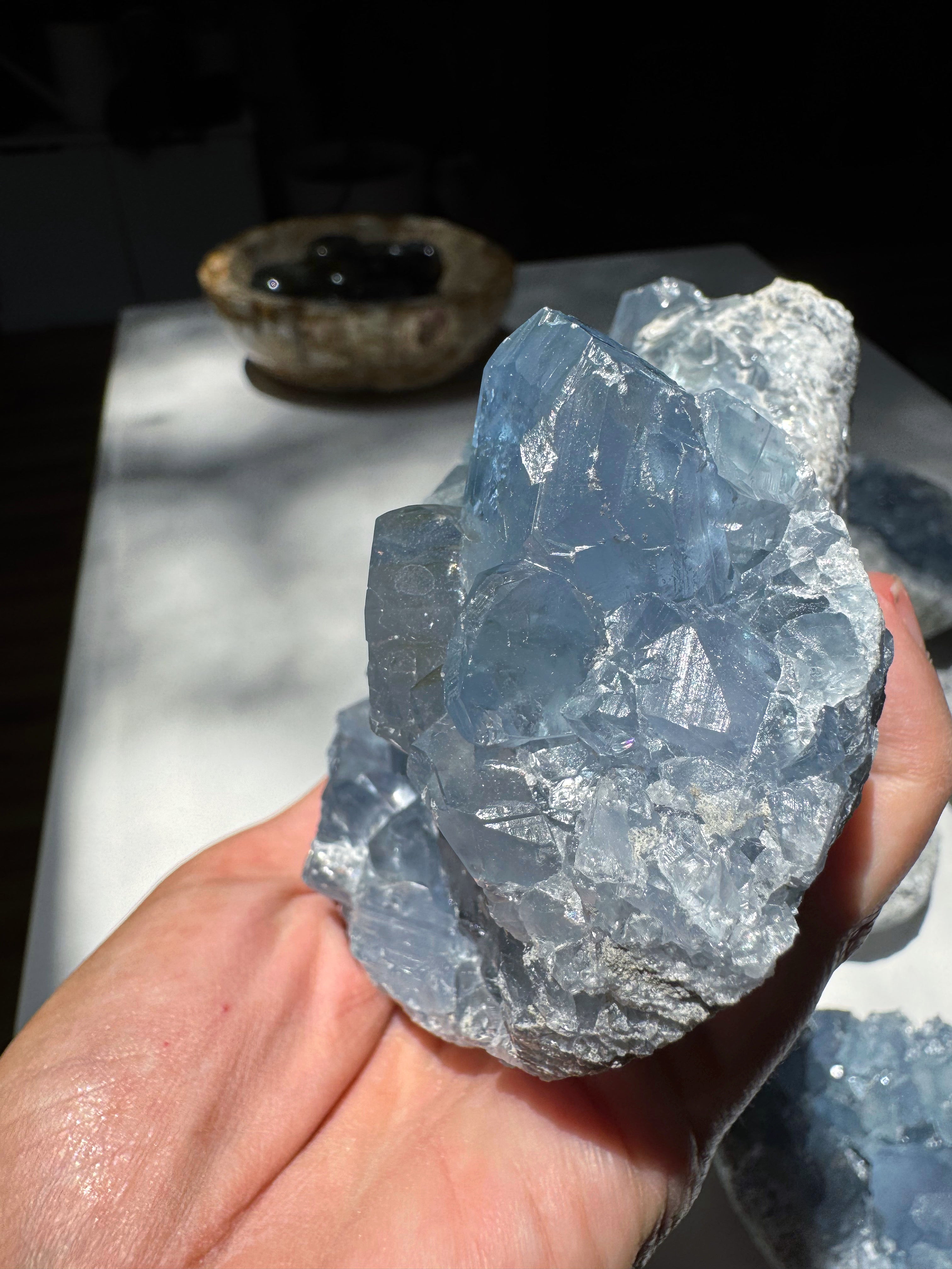 Celestite Cluster Baltic Mermaid
