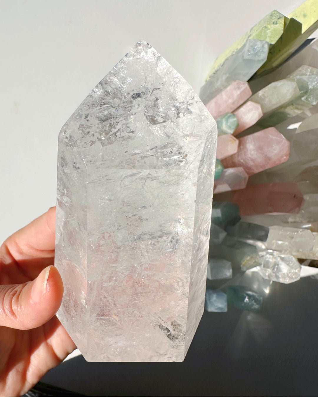 Clear Quartz Tower - Baltic Mermaid