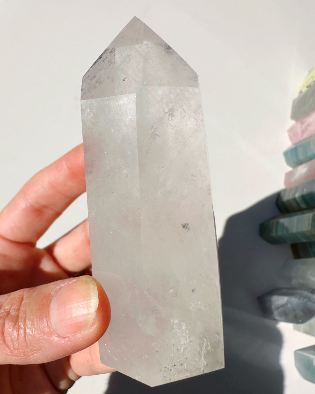 Clear Quartz Tower w/ Chlorite Inclusions