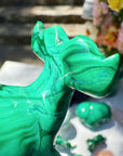 Hand Carved Malachite Whale