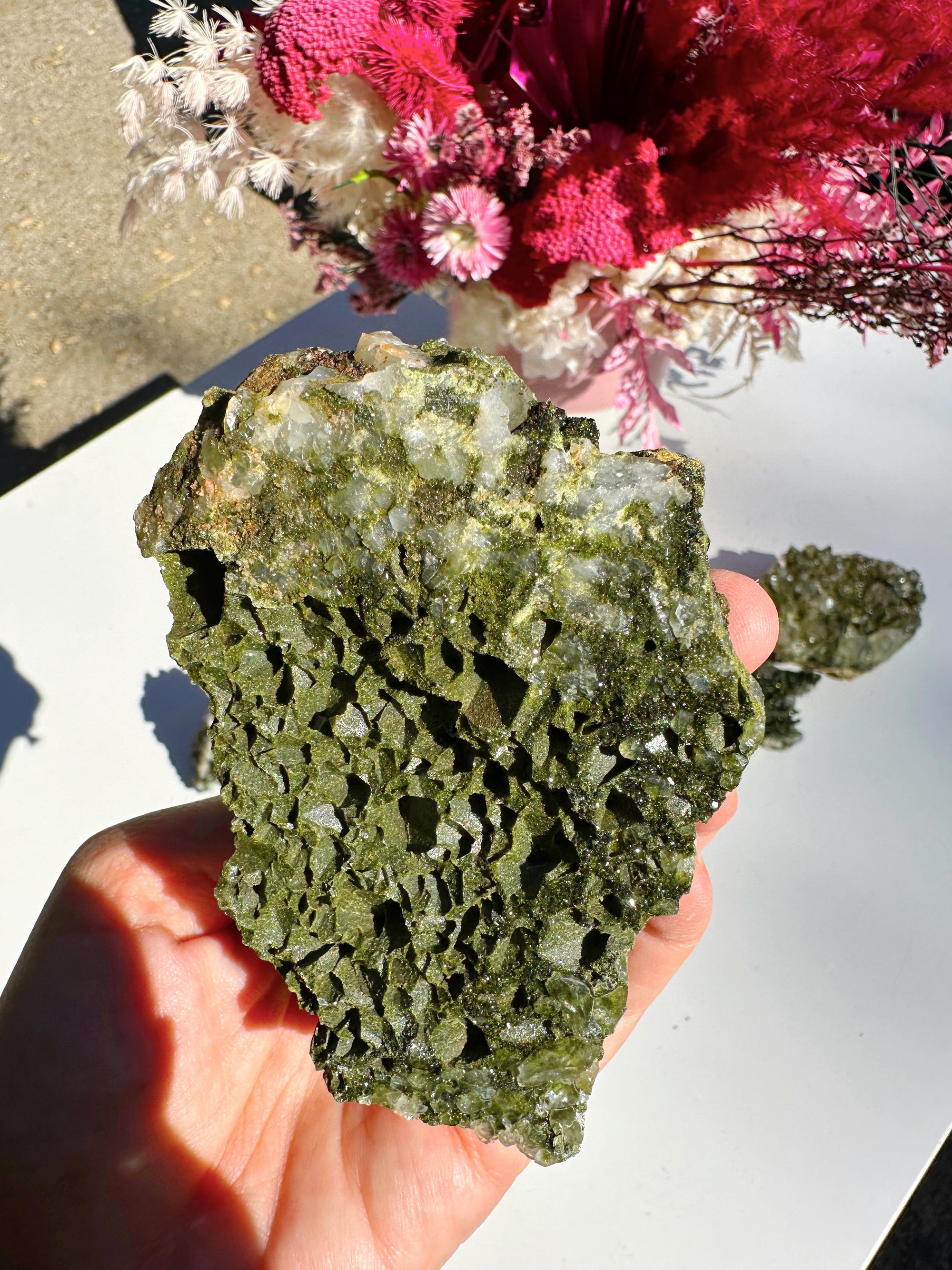 Epidote Quartz Cluster