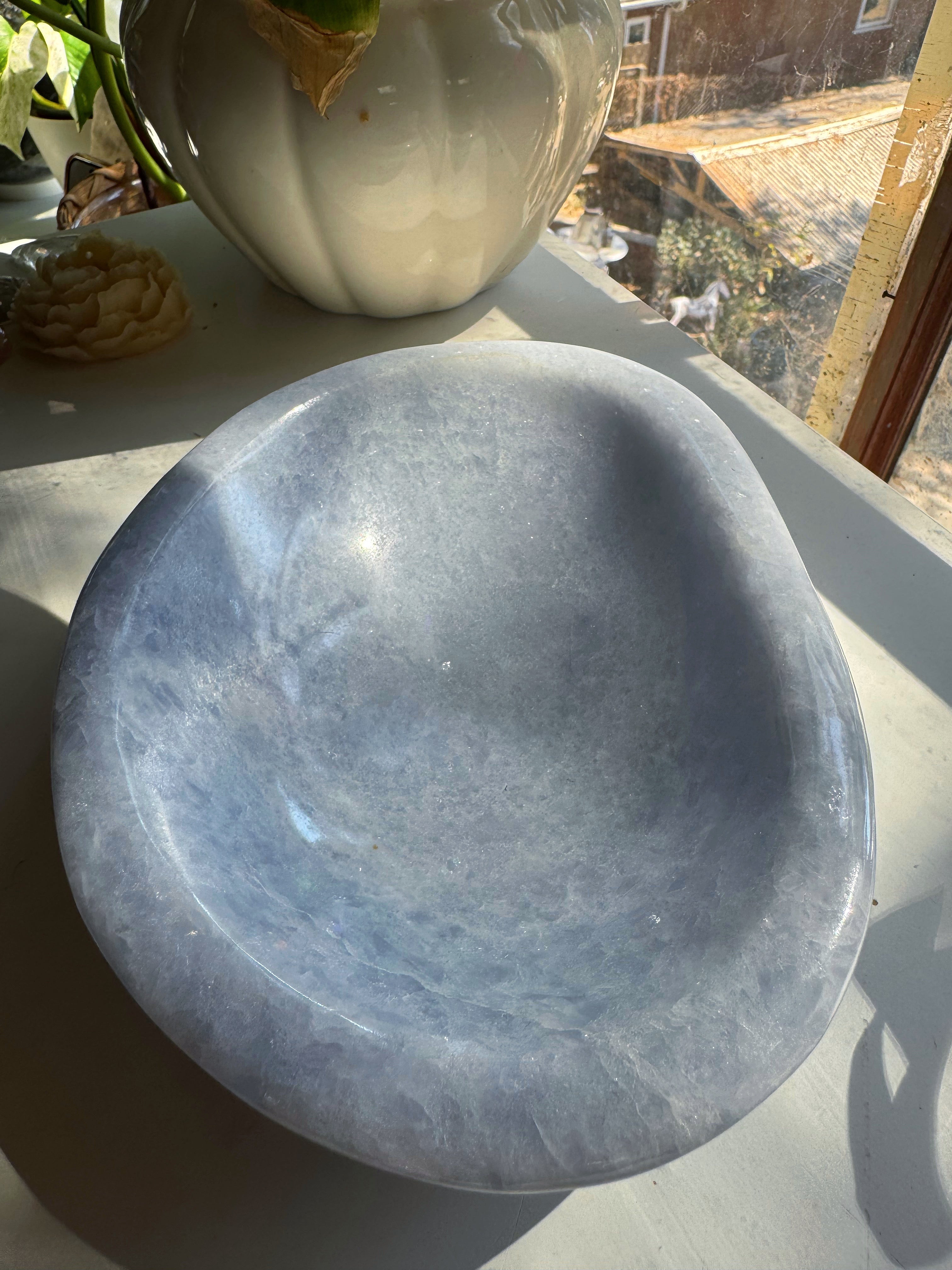 Blue Calcite Bowl Baltic Mermaid