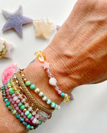 “Wish” Baltic Amber & Gemstone Bracelet
