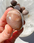 Sunstone & Peach Moonstone Palm Stone - C