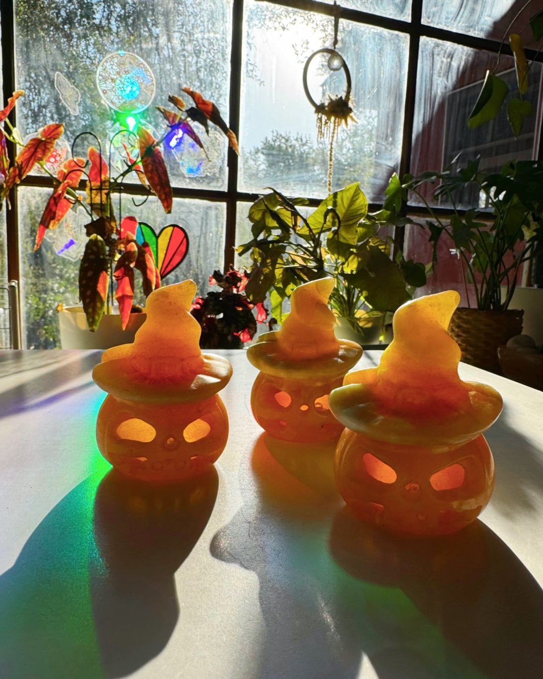 Orange Calcite Jack-O-Lantern - Baltic Mermaid