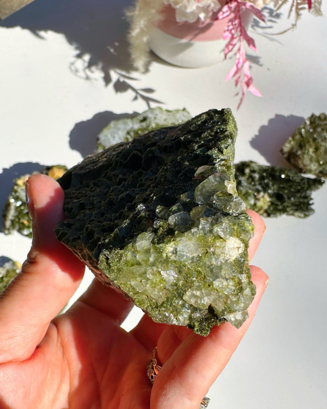 Epidote Quartz Cluster