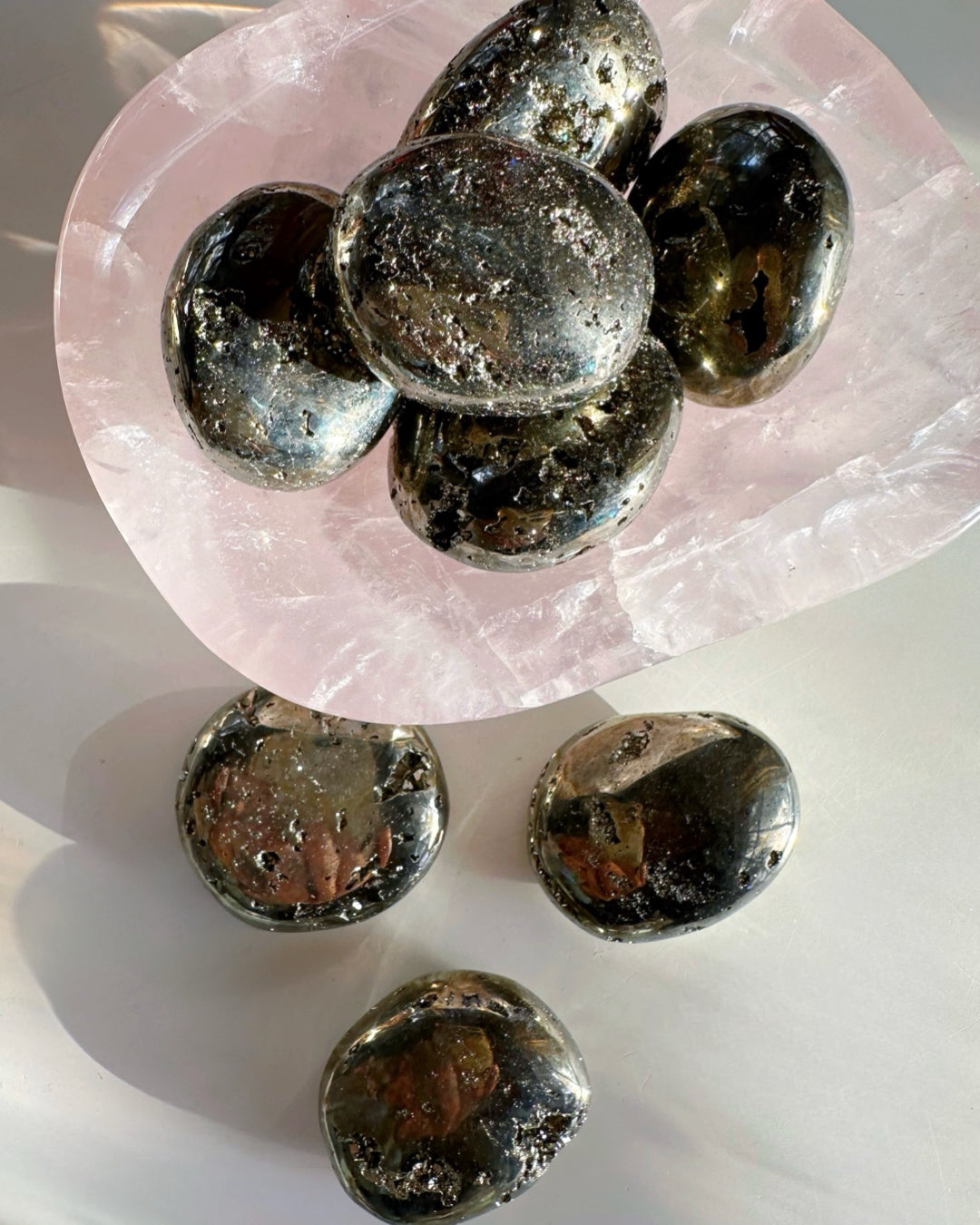 Pyrite Palm Stones - Baltic Mermaid